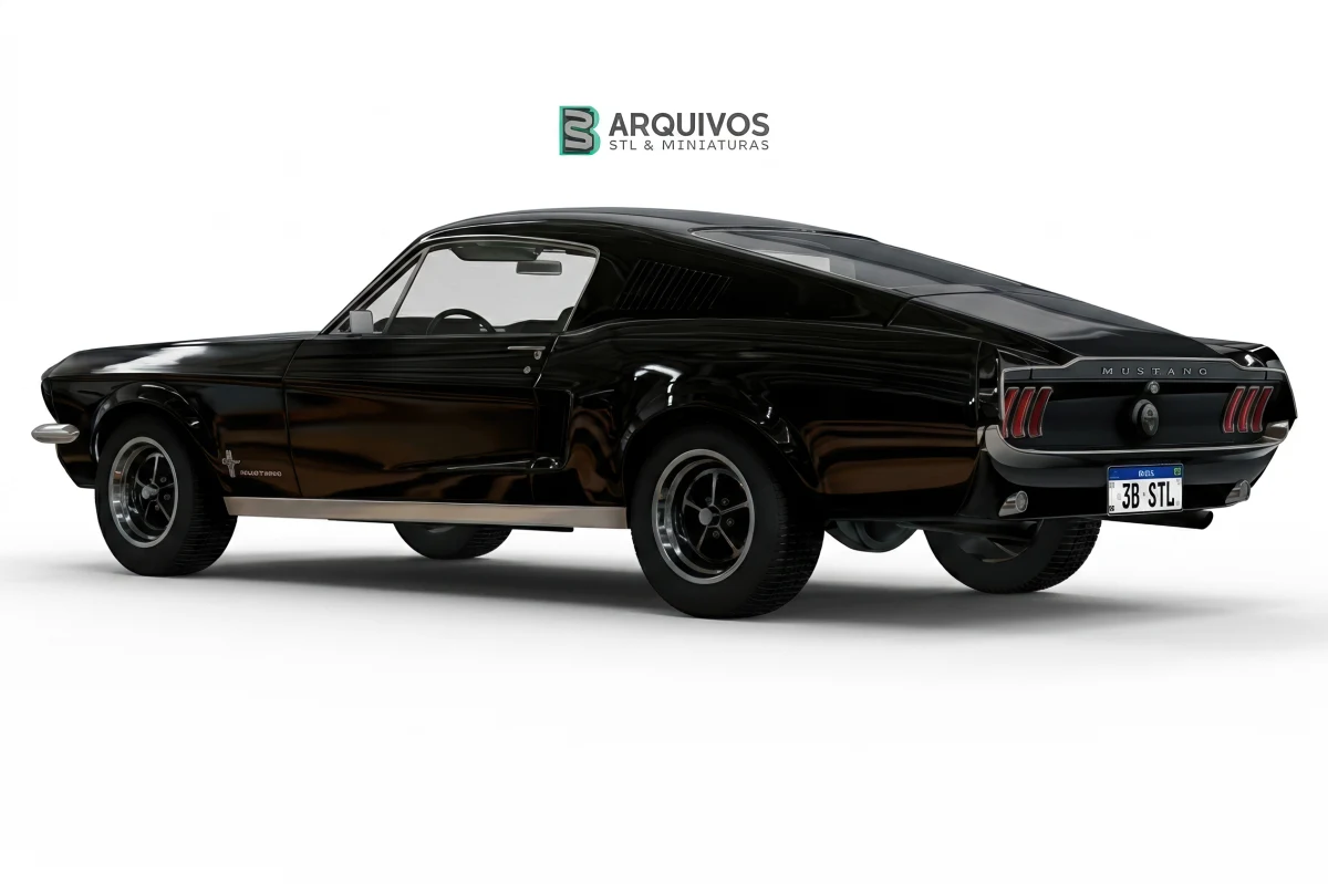 Modelo 3D STL - Ford Mustang Fastback 1967 — foto 4